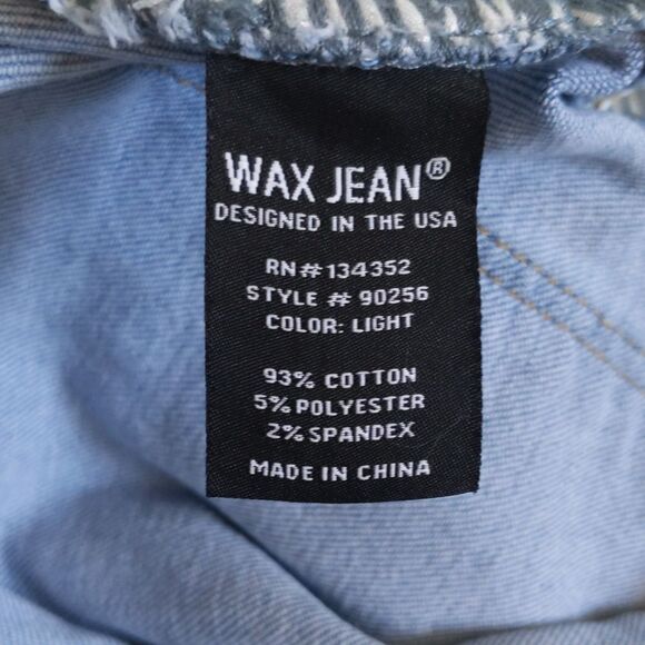 Wax Jean Collection light blue wash distressed boyfriend jeans, size 11/30 - Picture 5 of 6